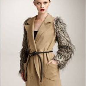 ROBERT RODRIGUEZ faux fur trench coat